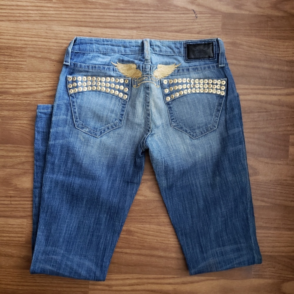 ROBINS JEANS WOMEN MARILYN GOLD WING - Picture 5 of 7